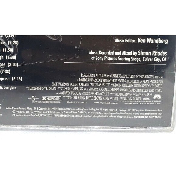 1999 John Williams - Angela's Ashes Rock Music from the Motion Picture CD - Picture 2 of 9